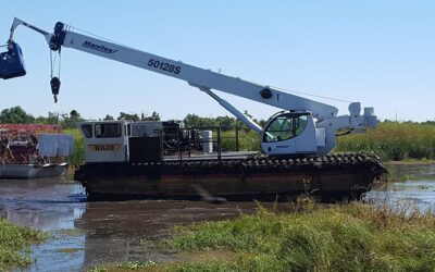 Wilco Marsh Buggies | Overcoming Lift Radius Constraints in Marshland Environments Overcoming Lift Radius Constraints in Marshland Environments